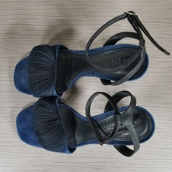 Mercedes Castillo Olenna Sandals, Navy Suede, Womens Size 8 / 38 - Picture 9 of 12